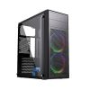 Gembird Fornax M100RGB Tempered Glass Black