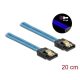 DeLock SATA 6 Gb/s Cable UV glow effect 20cm Blue