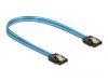 DeLock SATA 6 Gb/s Cable UV glow effect 20cm Blue