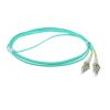 ACT LSZH Multimode 50/125 OM3 fiber cable duplex with LC connectors 1,5m Blue