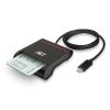 ACT AC6020 External USB-C Smartcard eID Card Reader Black