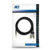 ACT High Quality audio connection cable 1x 3.5mm stereo jack male - 2x RCA male 1,5m Black