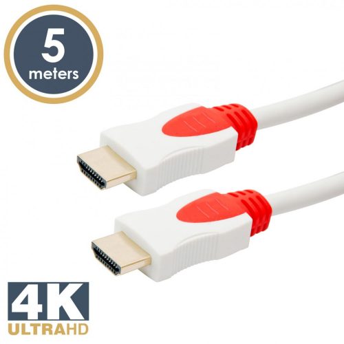 Delight Jelkábel HDMI-HDMI 2.0 3D aranyozott  Am/Am 5m White