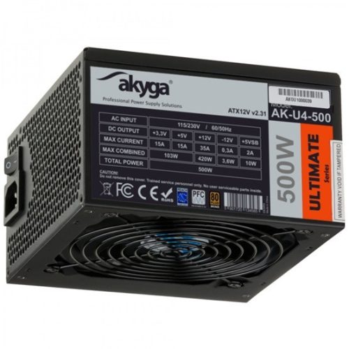 Akyga 500W - Ultimate - 12cm - 80+ Bronze - AK-U4-500