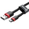 Baseus Cafule USB-Micro-USB kábel, 1.5A, 2 m (piros-fekete)