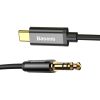 Baseus Yiven USB-C - 3,5 mm-es mini jack audio kábel, 1,2 m (fekete)