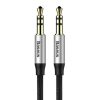 Baseus Yiven AUX 3,5 mm mini jack audio kábel, 1m (fekete-ezüst)