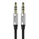 Baseus Yiven AUX 3,5 mm mini jack audio kábel, 1m (fekete-ezüst)