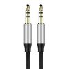 Baseus Yiven AUX 3,5 mm mini jack audio kábel, 1m (fekete-ezüst)