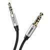 Baseus Yiven AUX 3,5 mm mini jack audio kábel, 1m (fekete-ezüst)