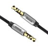 Baseus Yiven AUX 3,5 mm mini jack audio kábel, 1m (fekete-ezüst)