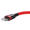 Baseus Cafule 2.4A Lightning USB-kábel 0.5m (piros)