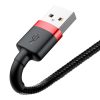 Baseus Cafule 1,5A 2 m-es Lightning USB-kábel (fekete-piros)