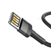 Baseus Cafule 1,5A 2 m-es Lightning USB-kábel (kétoldalas) (szürke-fekete)