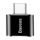 Baseus USB-USB Type-C 2.4A adapter (fekete)