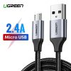 UGREEN USB-Micro USB kábel, QC 3.0, 2.4A, 1.5m (fekete)