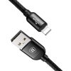 Baseus 3 az 1-ben USB-C / Lightning / Micro-USB kábel, 3.5A, 0.3 m (fekete)