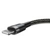 Baseus Cafule 2.4A Lightning USB-kábel 1 m (szürke-fekete)