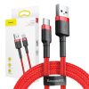 Baseus Cafule USB-USB-C kábel, 2A, 3m (piros)