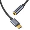 Baseus L54 USB-C audioadapter + 3,5 mm-es mini jack csatlakozó (szürke)