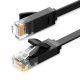 UGREEN Ethernet RJ45 lapos hálózati kábel, Cat.6, UTP, 1 m (fekete)