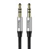 Baseus Yiven AUX 3,5 mm mini jack audio kábel, 1,5 m (fekete-ezüst)