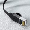 Baseus Cat 6 UTP Ethernet RJ45 kábel lapos 1m (fekete)