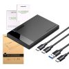 UGREEN US221 Külső ház 2,5" HDD/SSD, SATA, USB 3.0 + USB-C USB-C 3.1 (fekete)