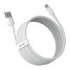 Baseus Simple Wisdom USB-USB-C kábel, 40W, 5A, 1,5m, 2db (fehér)