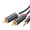 UGREEN AV102 Cable 2x RCA (Cinch) jack 3.5 mm 1m (black)