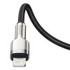 Baseus Cafule USB-C-Lightning kábel, PD, 20 W, 2 m (fekete)