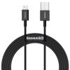 Baseus Superior Series USB-Lightning kábel, 2,4A, 1 m (fekete)