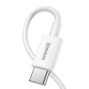 Baseus Superior Series USB-C-Lightning kábel, 20 W, PD, 2 m (fehér)