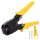 Deli Tools EDL2468 Krimpelő fogó Ethernet csatlakozókhoz  4/6 / 8P, RJ45 / RJ14 / RJ12 / RJ9 (sárga)