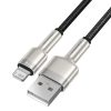 Baseus Cafule USB-Lightning kábel, 2,4A, 0,25 m (fekete)