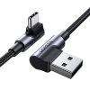 UGREEN US176 USB-USB-C ferde kábel, 3A, 2m (fekete)