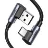 UGREEN US176 USB-USB-C ferde kábel, 3A, 2m (fekete)