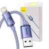 Baseus Crystal Shine USB-Lightning kábel, 2.4A, 2m (lila)