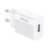 VFAN E01 hálózati töltő, 1x USB, 2,4A + Lightning kábel (fehér)