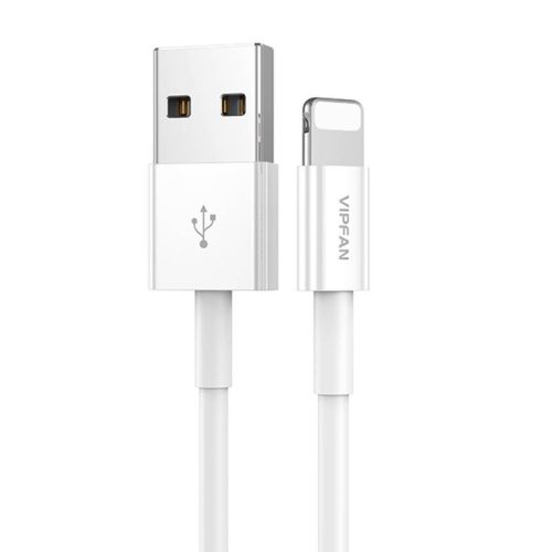 USB és Lightning kábel VFAN X03, 3A, 1m (fehér)