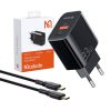 Wall charger Mcdodo CH-0922 USB + USB-C, 33W + USB-C cable (black)