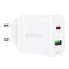 Wall Charger Acefast A25, USB + USB-C, PD 20W (white)