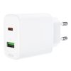 Wall Charger Acefast A25, USB + USB-C, PD 20W (white)