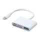 Lightning to USB OTG adapter Joyroom S-H142 SD card reader, microSD (white)