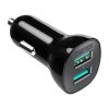 Car Charger Choetech C0051, 30W QC 3.0 Dual Ports (black)