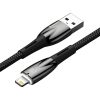 Baseus Glimmer USB - Lightning kábel, 2.4A, 1m (fekete)