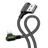 USB to Lightning cable, Mcdodo CA-4673, angled, 1.8m (black)