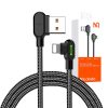 USB to Lightning cable, Mcdodo CA-4673, angled, 1.8m (black)