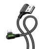 USB to Lightning cable, Mcdodo CA-4679, angled, 3m (black)