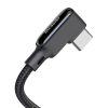 USB to USB-C cable, Mcdodo CA-7310, angled, 1.8m (black)